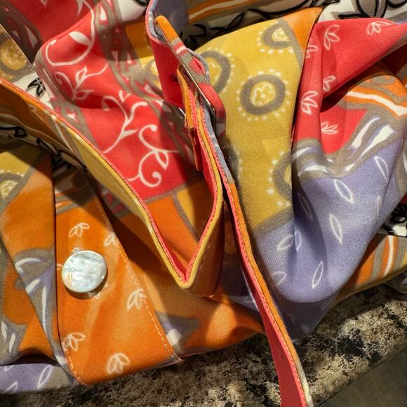 Schrader Womens Shirt Dress Vintage Button Up Patchwork Abstract Art Size 16P LA - Picture 2 of 4